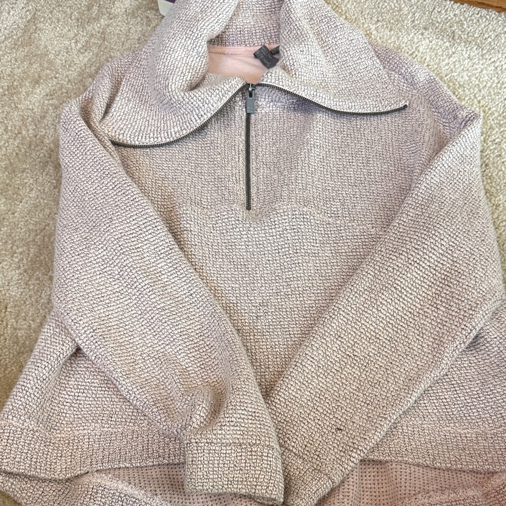 Women's sweaty Betty Pink Half-Zip Sweater